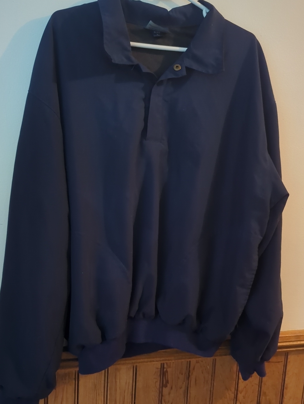 Sunderland Of Scotland  Men's Navy Pullover Jacket - Collared Windshirt